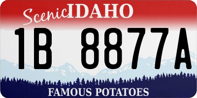 ID license plate 1B8877A
