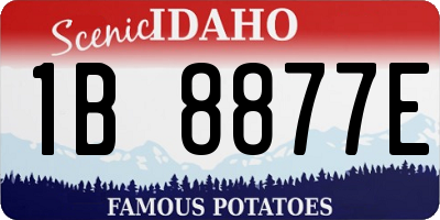 ID license plate 1B8877E