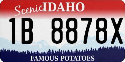 ID license plate 1B8878X
