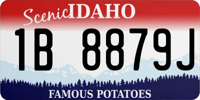 ID license plate 1B8879J