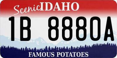 ID license plate 1B8880A