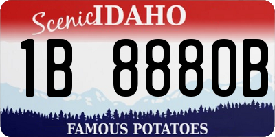 ID license plate 1B8880B