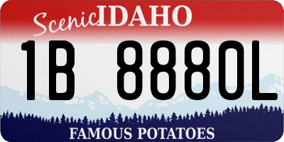 ID license plate 1B8880L