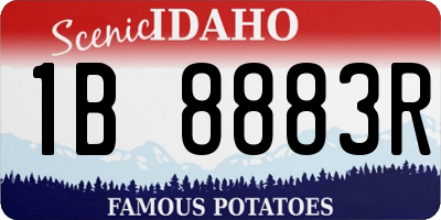 ID license plate 1B8883R