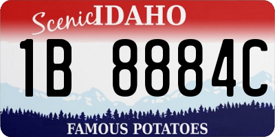 ID license plate 1B8884C