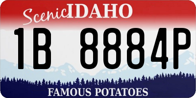 ID license plate 1B8884P