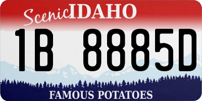 ID license plate 1B8885D