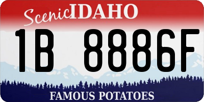 ID license plate 1B8886F