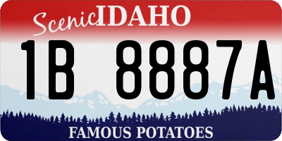 ID license plate 1B8887A