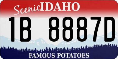 ID license plate 1B8887D