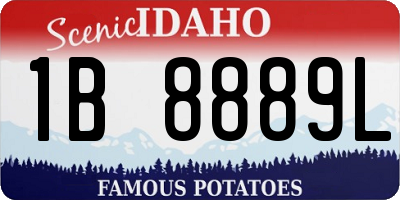 ID license plate 1B8889L