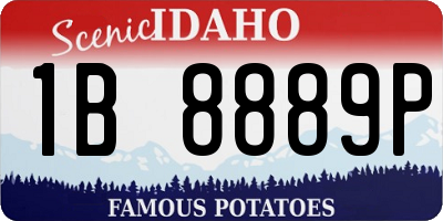 ID license plate 1B8889P