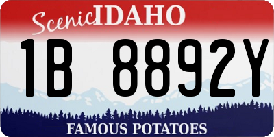 ID license plate 1B8892Y