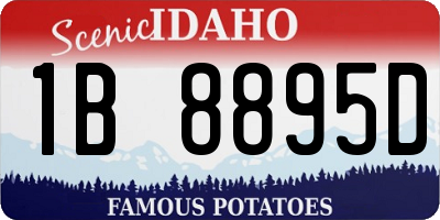ID license plate 1B8895D