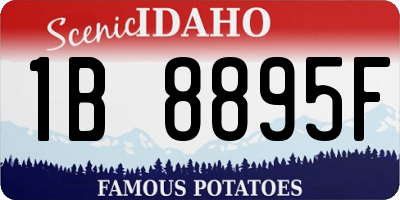 ID license plate 1B8895F
