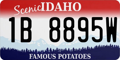 ID license plate 1B8895W