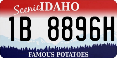 ID license plate 1B8896H