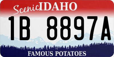 ID license plate 1B8897A