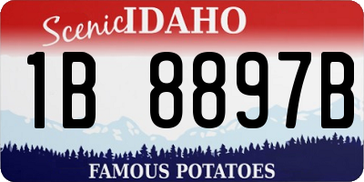 ID license plate 1B8897B