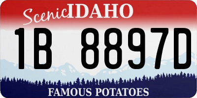 ID license plate 1B8897D