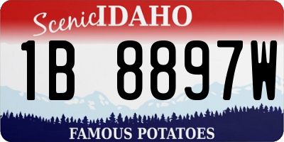 ID license plate 1B8897W