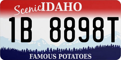 ID license plate 1B8898T