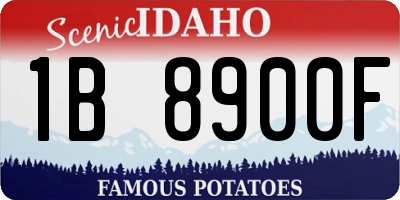 ID license plate 1B8900F