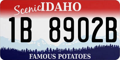 ID license plate 1B8902B
