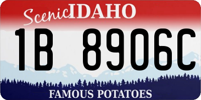 ID license plate 1B8906C