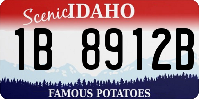 ID license plate 1B8912B