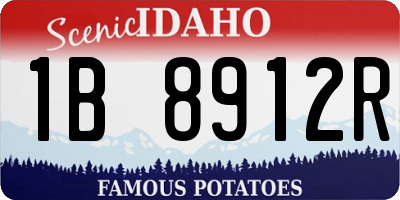 ID license plate 1B8912R