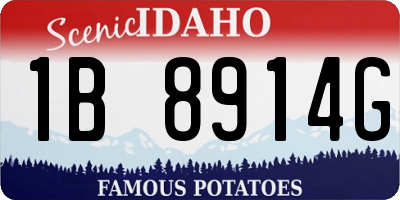 ID license plate 1B8914G