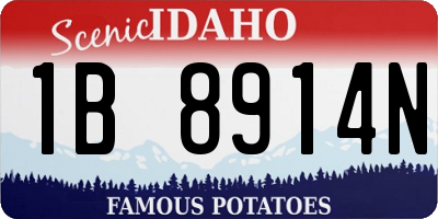 ID license plate 1B8914N