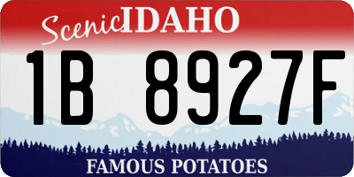 ID license plate 1B8927F