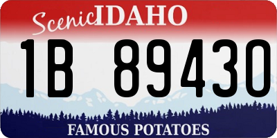 ID license plate 1B8943O