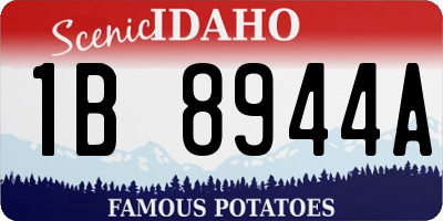 ID license plate 1B8944A