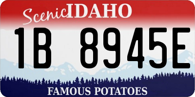 ID license plate 1B8945E