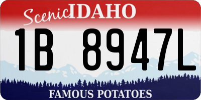 ID license plate 1B8947L