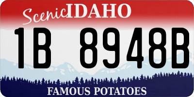 ID license plate 1B8948B