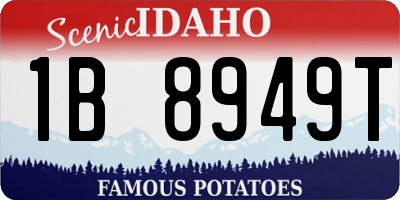 ID license plate 1B8949T