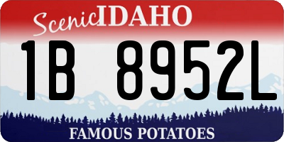 ID license plate 1B8952L