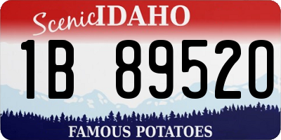 ID license plate 1B8952O