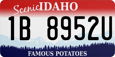ID license plate 1B8952U