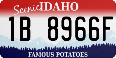 ID license plate 1B8966F
