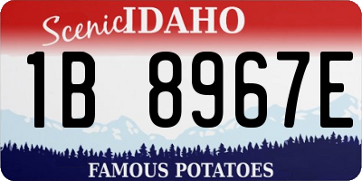 ID license plate 1B8967E