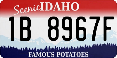 ID license plate 1B8967F
