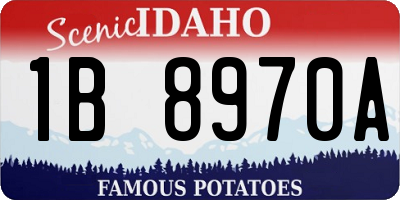 ID license plate 1B8970A