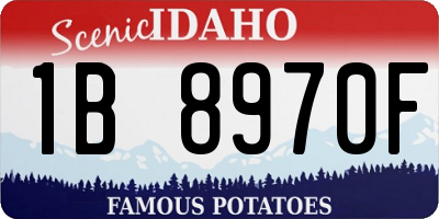 ID license plate 1B8970F