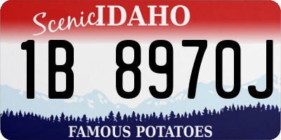 ID license plate 1B8970J