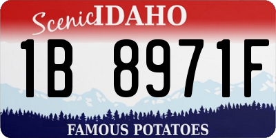 ID license plate 1B8971F